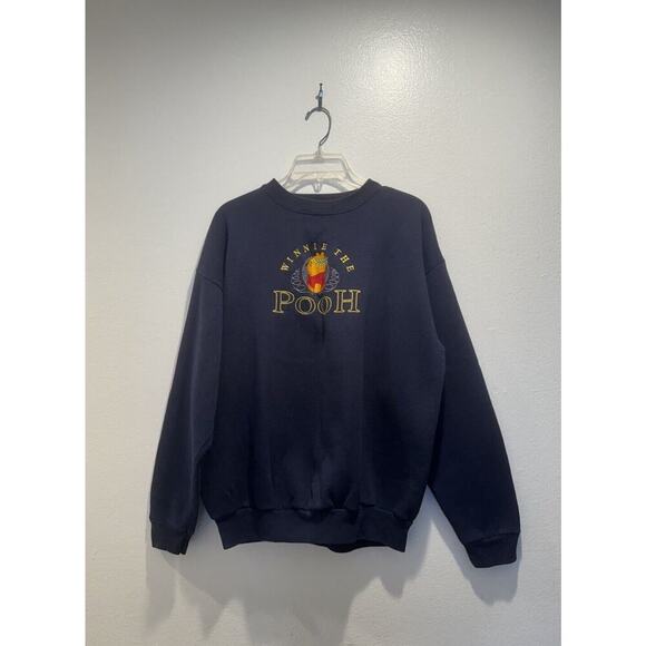 Vintage Pooh 100 Acre Collection Winnie The Pooh Navy Blue Pullover Sweatshirt - Picture 1 of 7